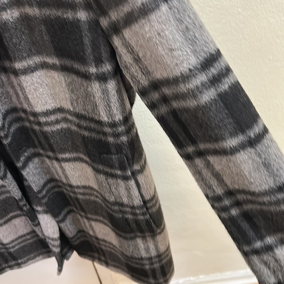 John Varvatos CARSEN PLAID CAR COAT IN BLACK MULTI - Size: MEDIUM - Picture 8 of 8